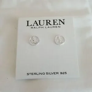 【RALPH LAUREN】★SILVER LAUREN LOGO EARRINGS★正規品★ Ralph Lauren | Jewelry | New Ralph Lauren Sterling Silver